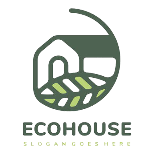 House and leaf logo